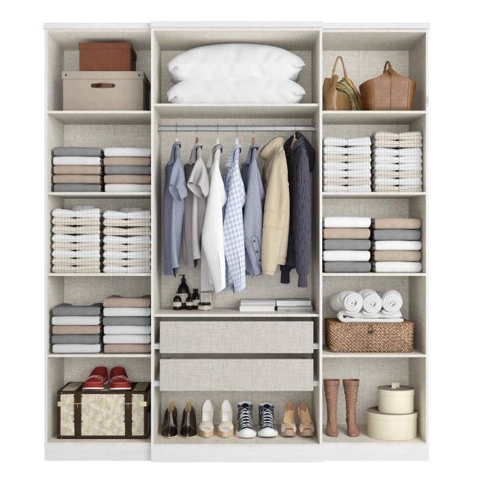 Splendor 4 Door Wardrobe White - Image 2