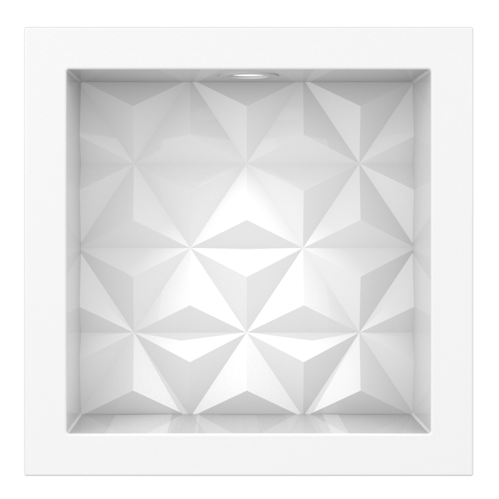Bathroom Led Wall Niches - 30x30 White/Black - Image 2