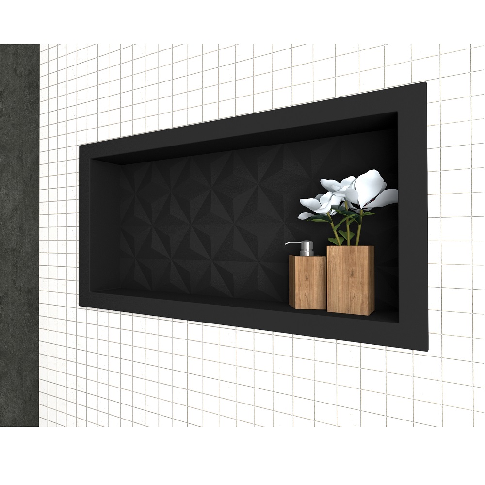 Bathroom Wall Niches - 60x30 Black/White - Image 4