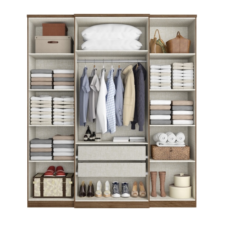 Splendor 4 Door Wardrobe Brown - Image 2