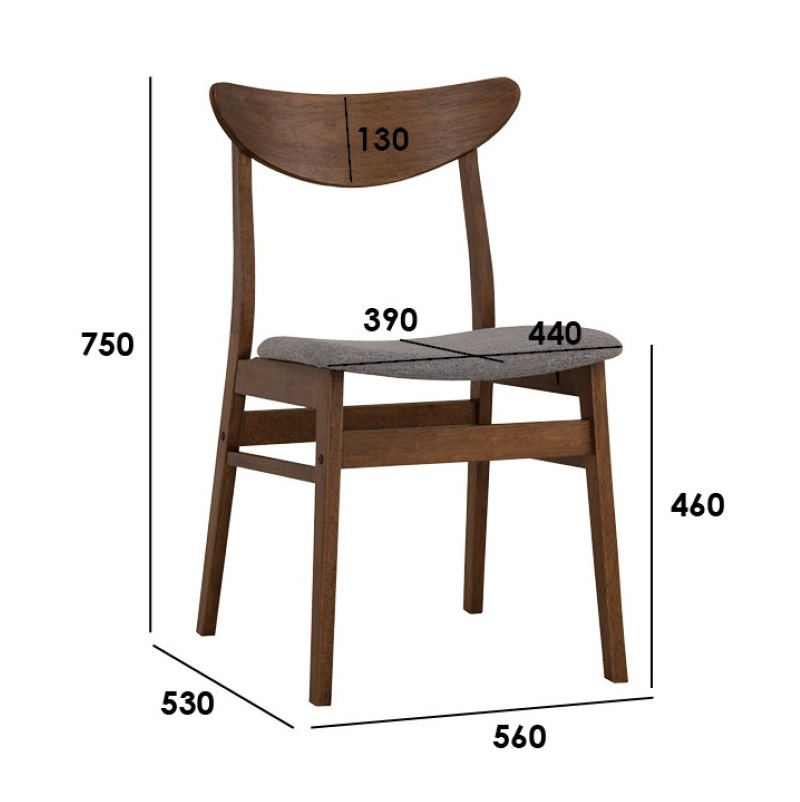 Macy Dining Chairs - Grey - Image 3