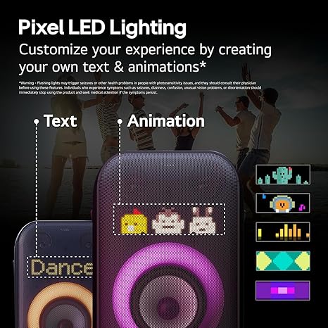 LG XBOOM 8" Portable Party Speaker with Pixel LED Lighting - Image 5