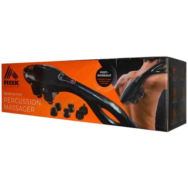 Percussion massager for muscle relaxation and recovery, ideal for post-workout use.