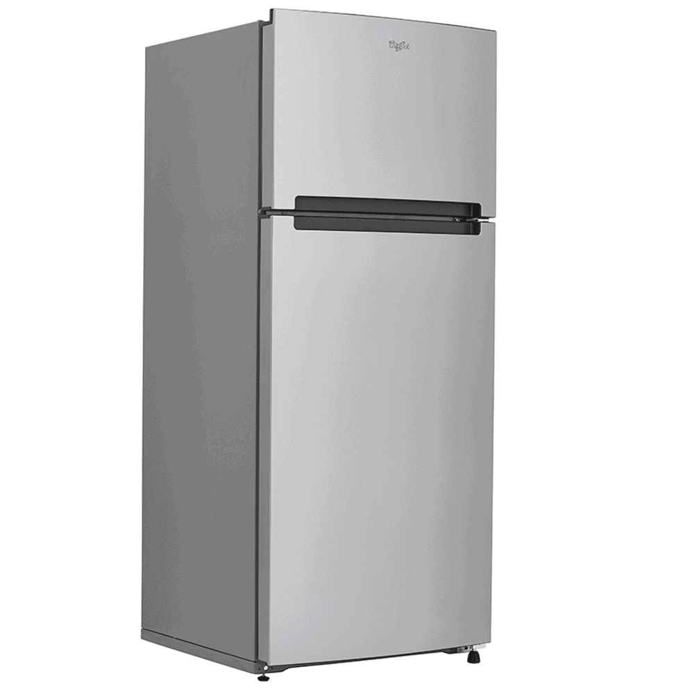 Stainless steel refrigerator for modern kitchen storage and food preservation.